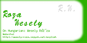 roza wesely business card